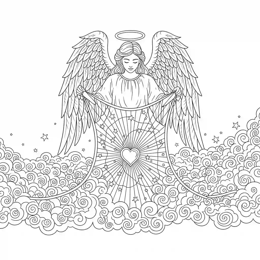 desenho de anjo para colorir