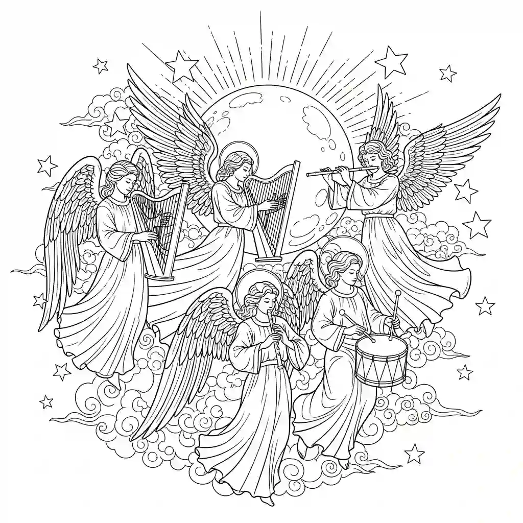 desenho de anjo para colorir