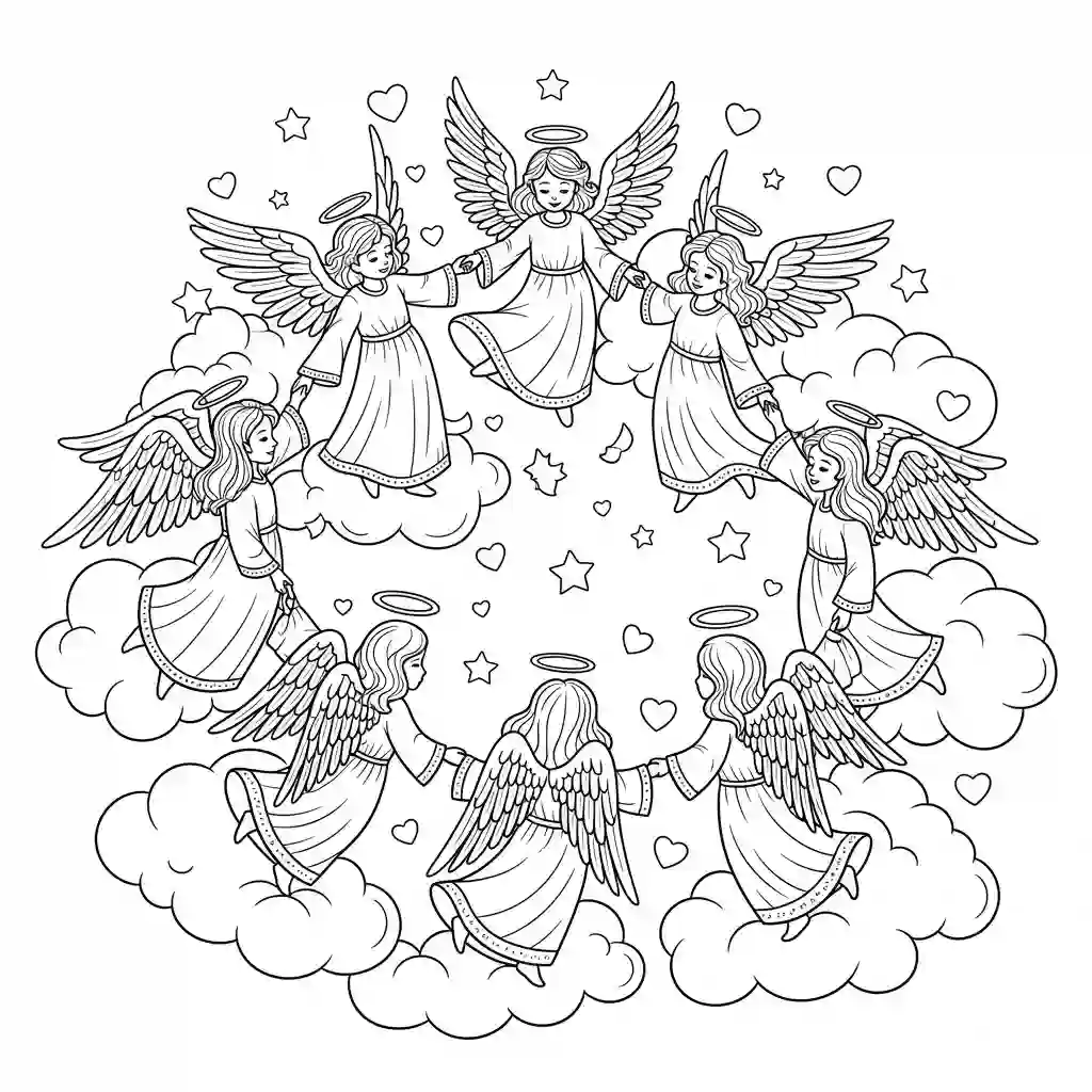 desenho de anjo para colorir