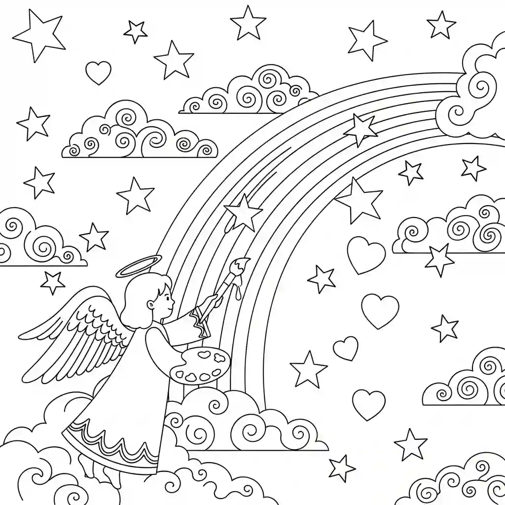 desenho de anjo para colorir
