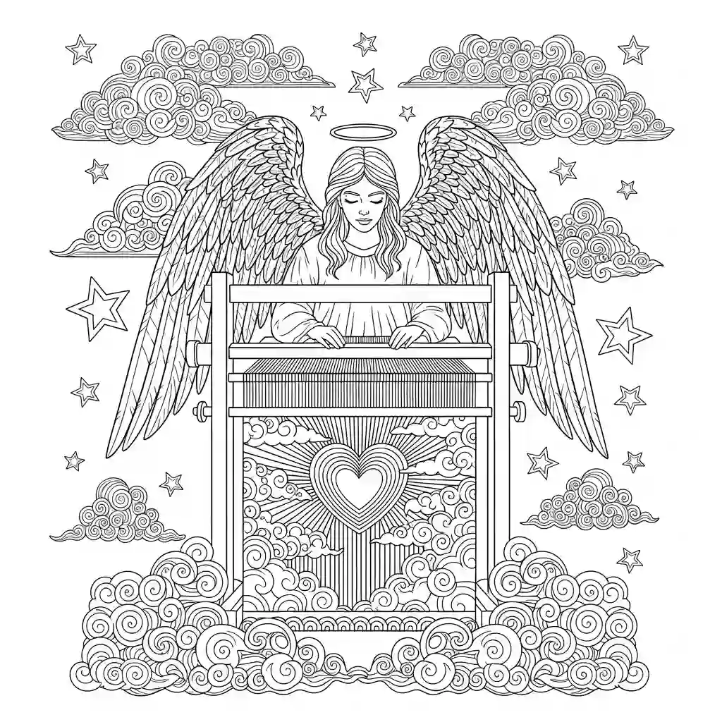 desenho de anjo para colorir