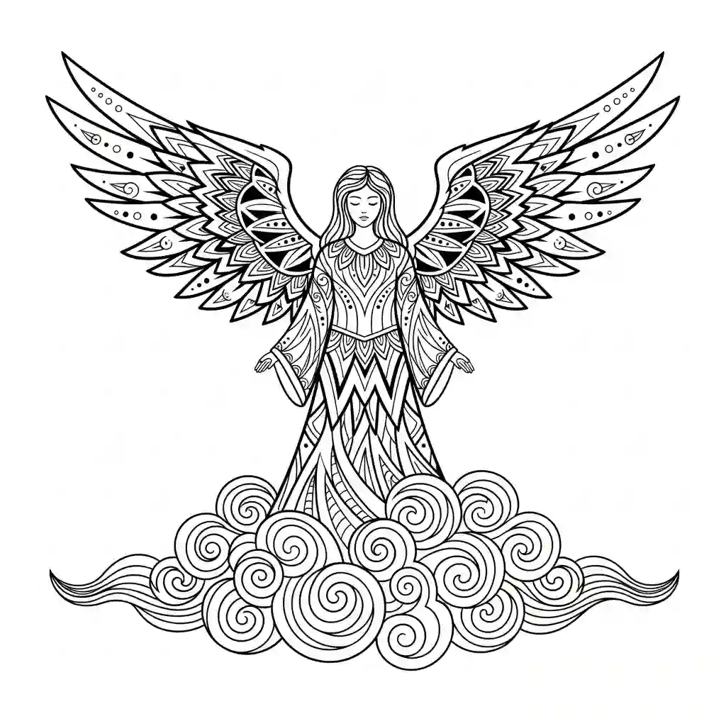 desenho de anjo para colorir
