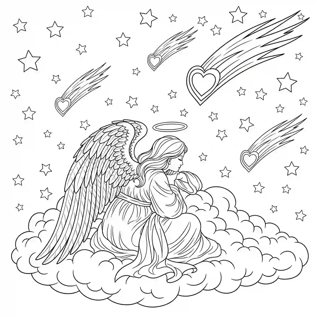 desenho de anjo para colorir