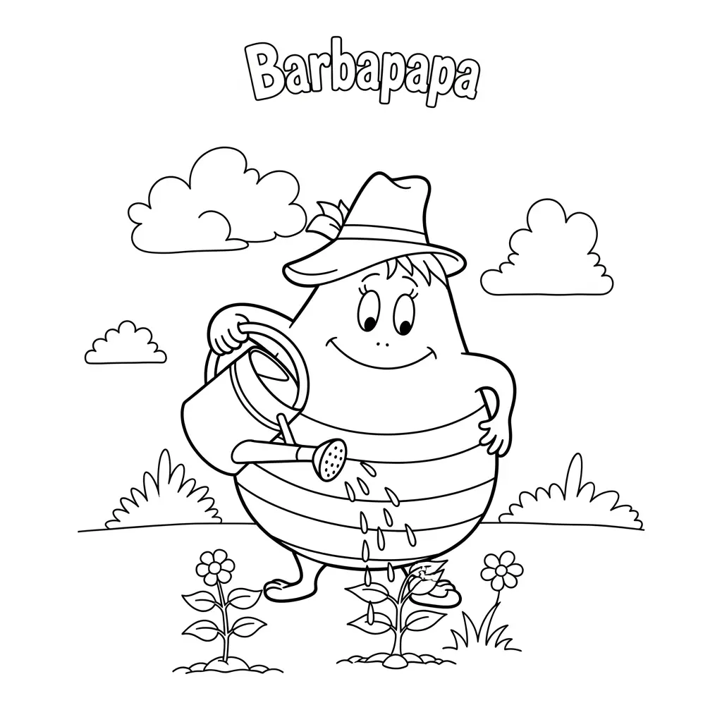 desenho de Barbapapa para colorir