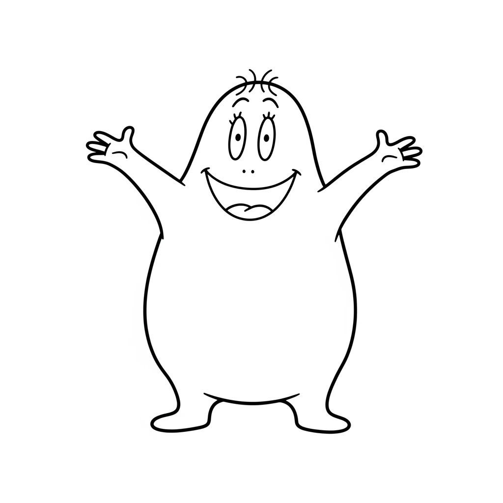 desenho de Barbapapa para colorir