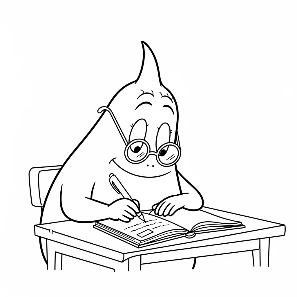 desenho de Barbapapa para colorir