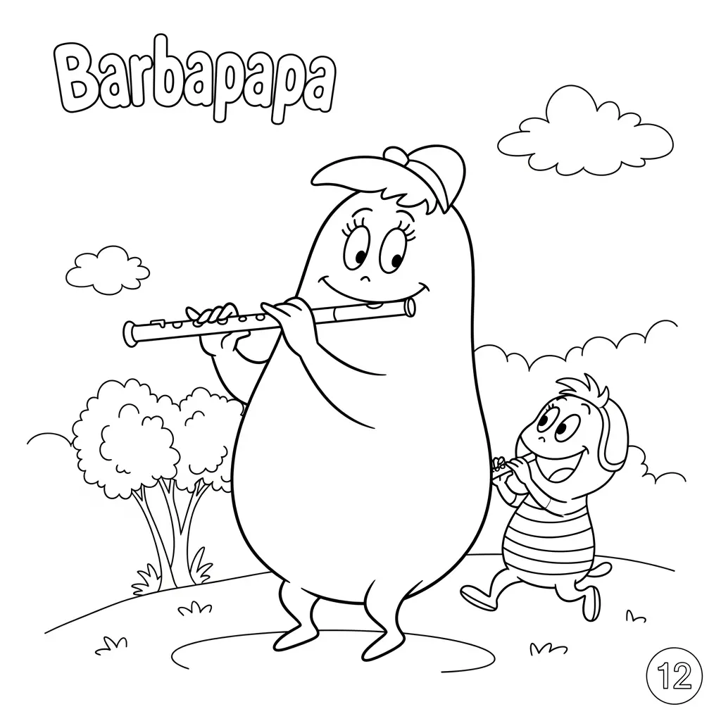 desenho de Barbapapa para colorir