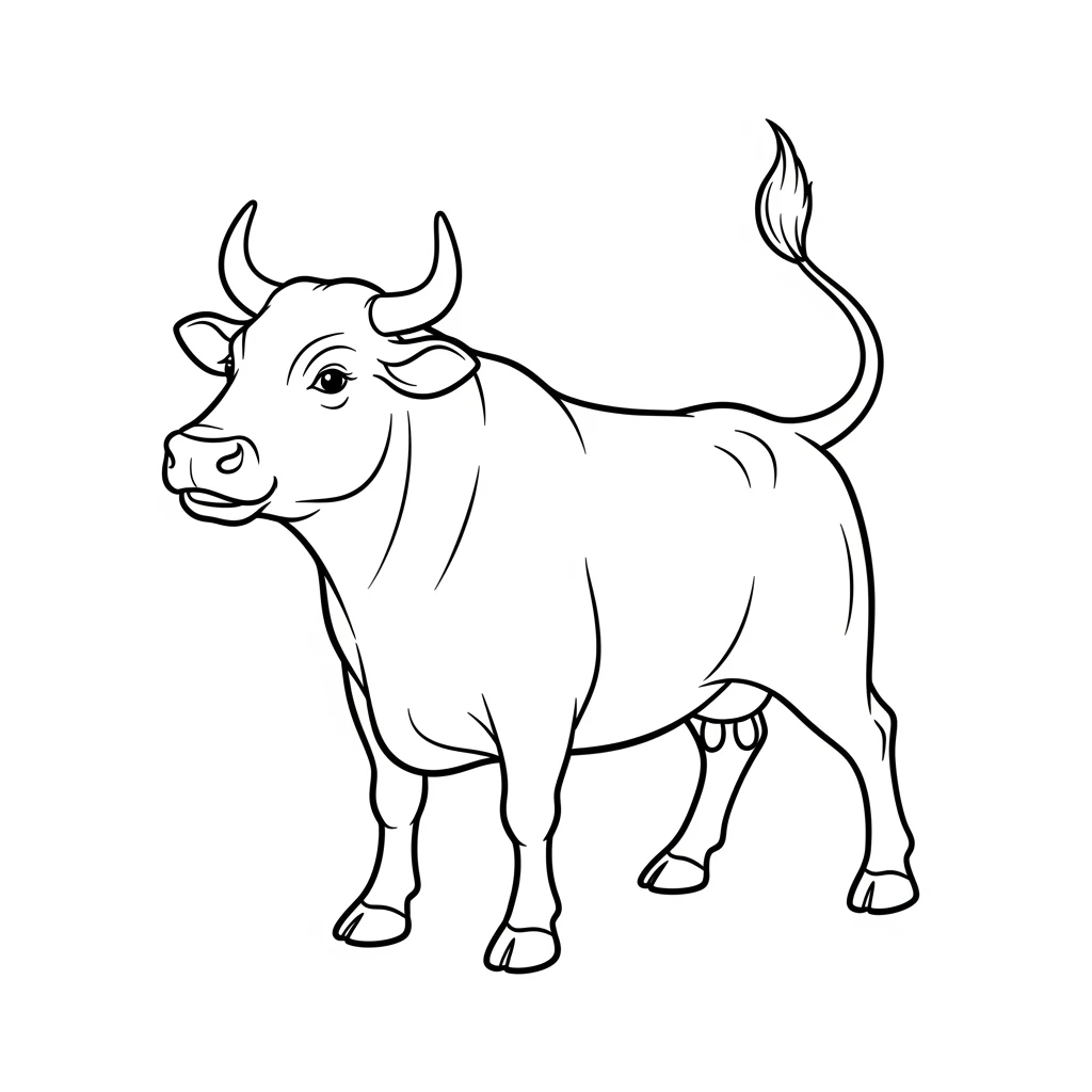 desenho de boi para colorir