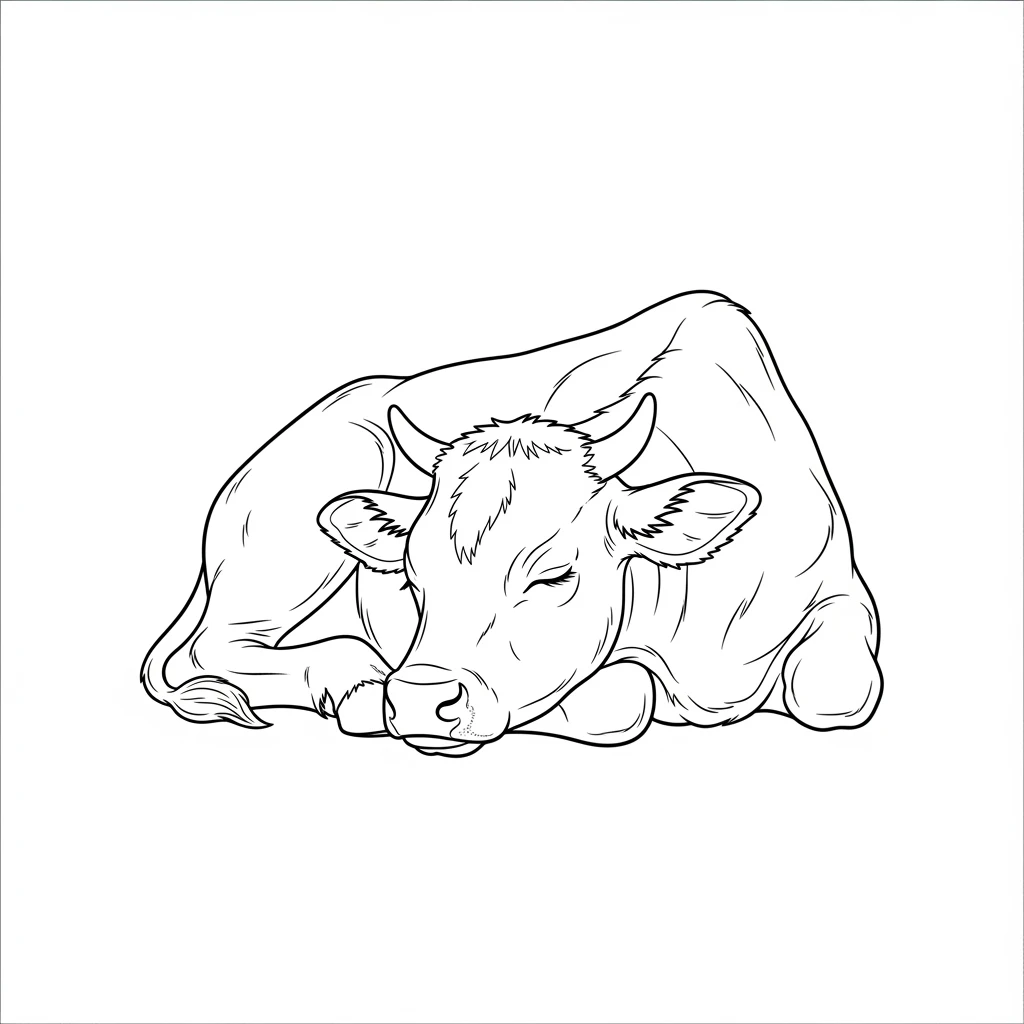desenho de boi para colorir