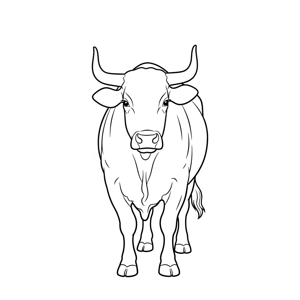 desenho de boi para colorir