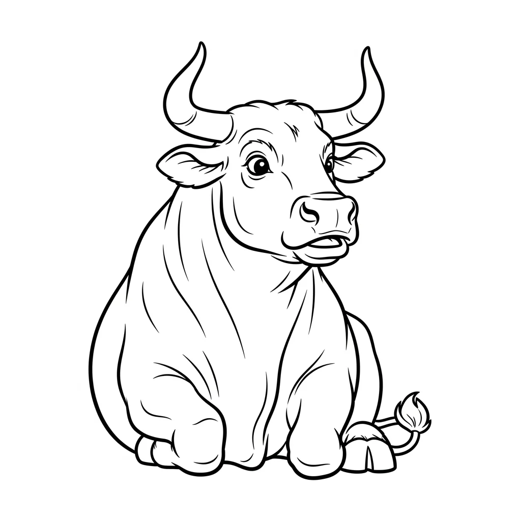 desenho de boi para colorir