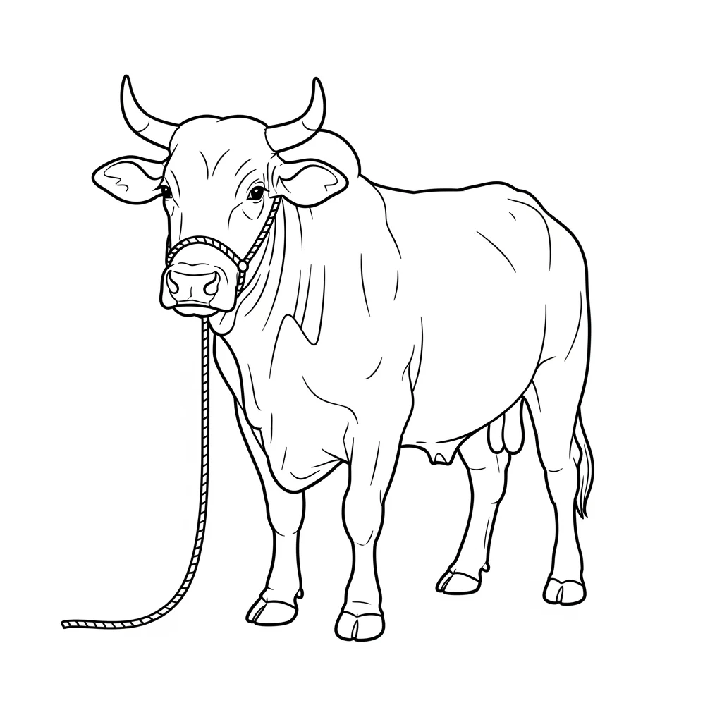 desenho de boi para colorir