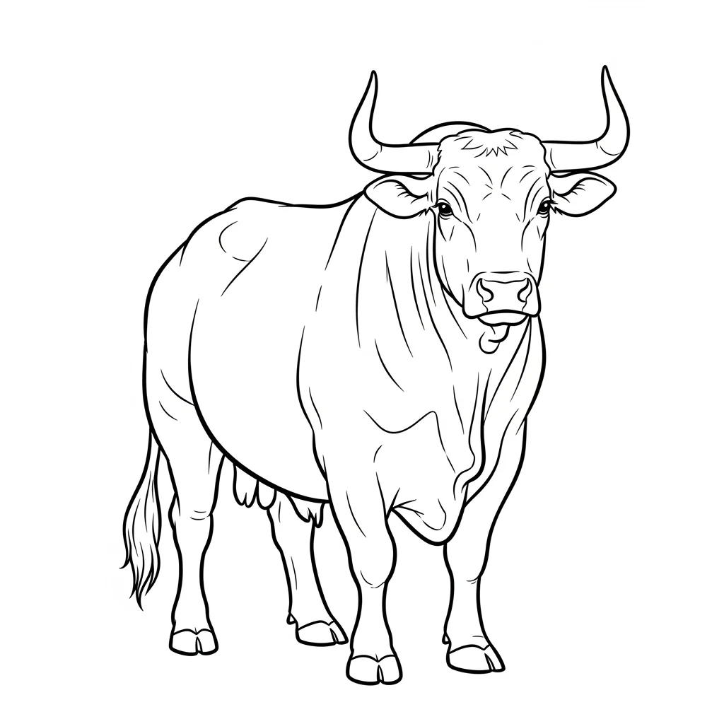 desenho de boi para colorir