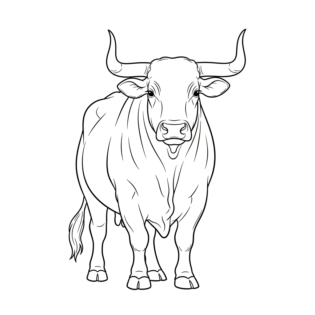 desenho de boi para colorir