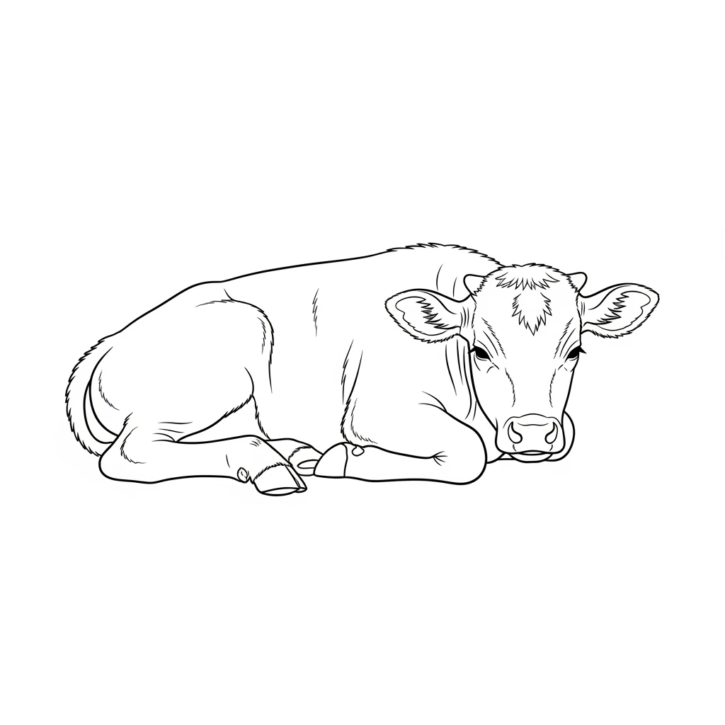 desenho de boi para colorir