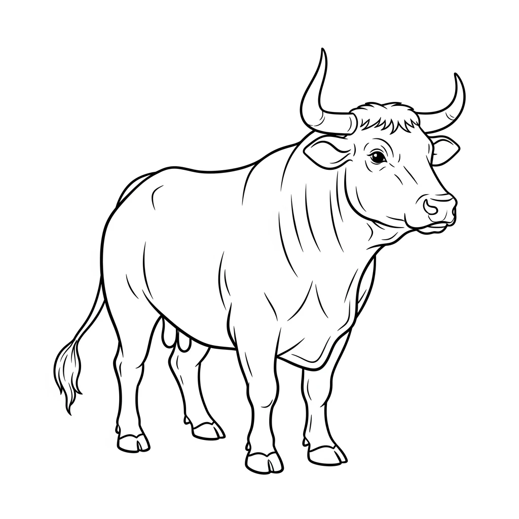 desenho de boi para colorir