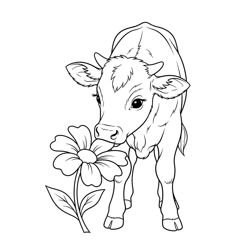 desenho de boi para colorir