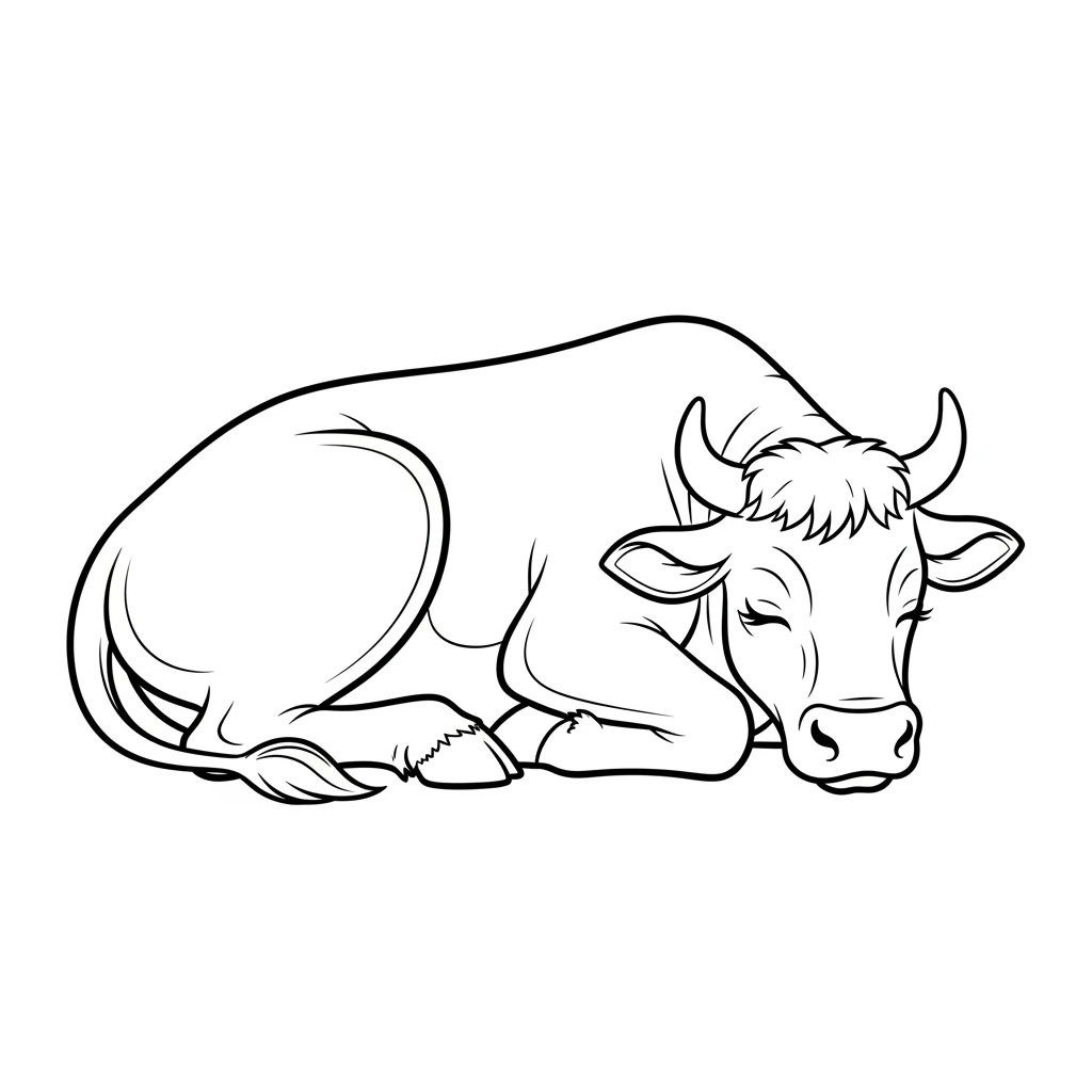 desenho de boi para colorir
