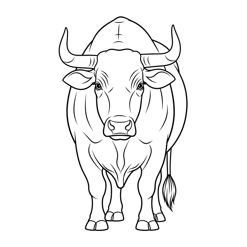 desenho de boi para colorir