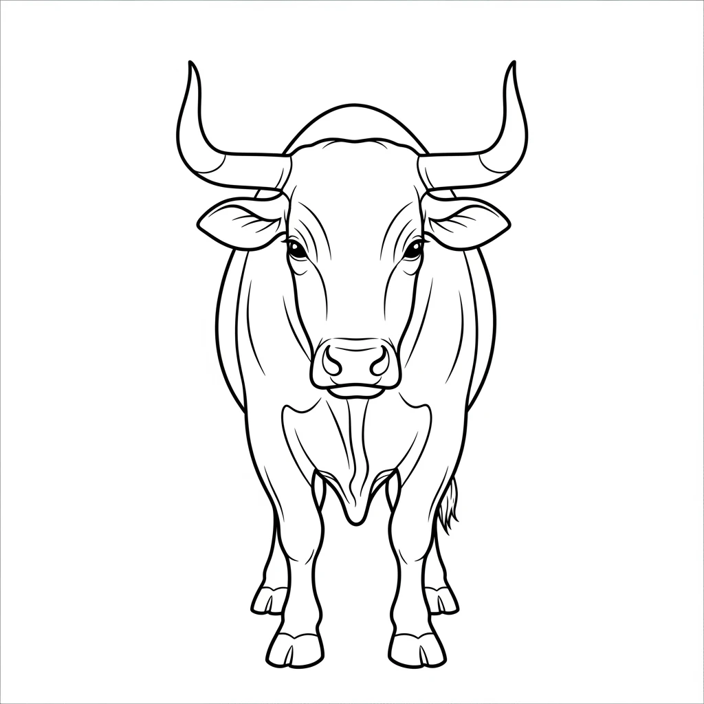 desenho de boi para colorir