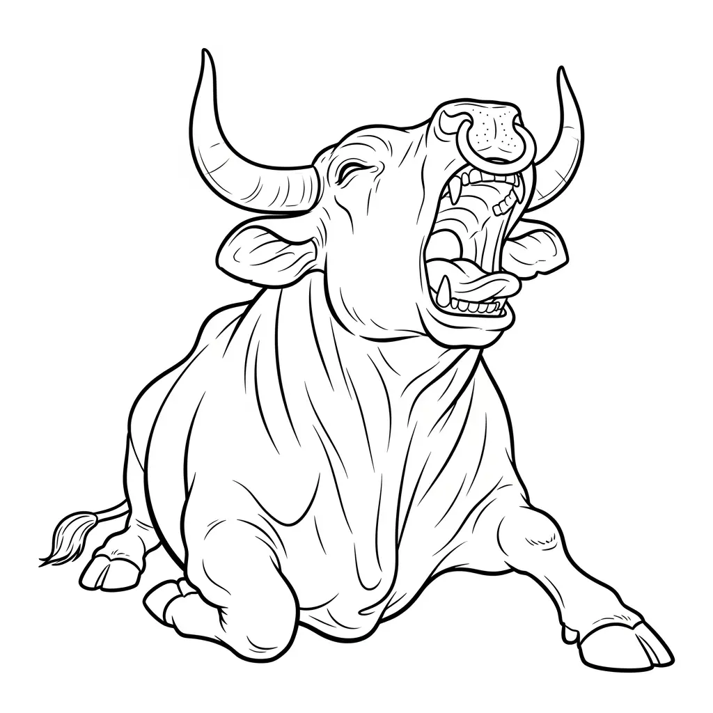 desenho de boi para colorir