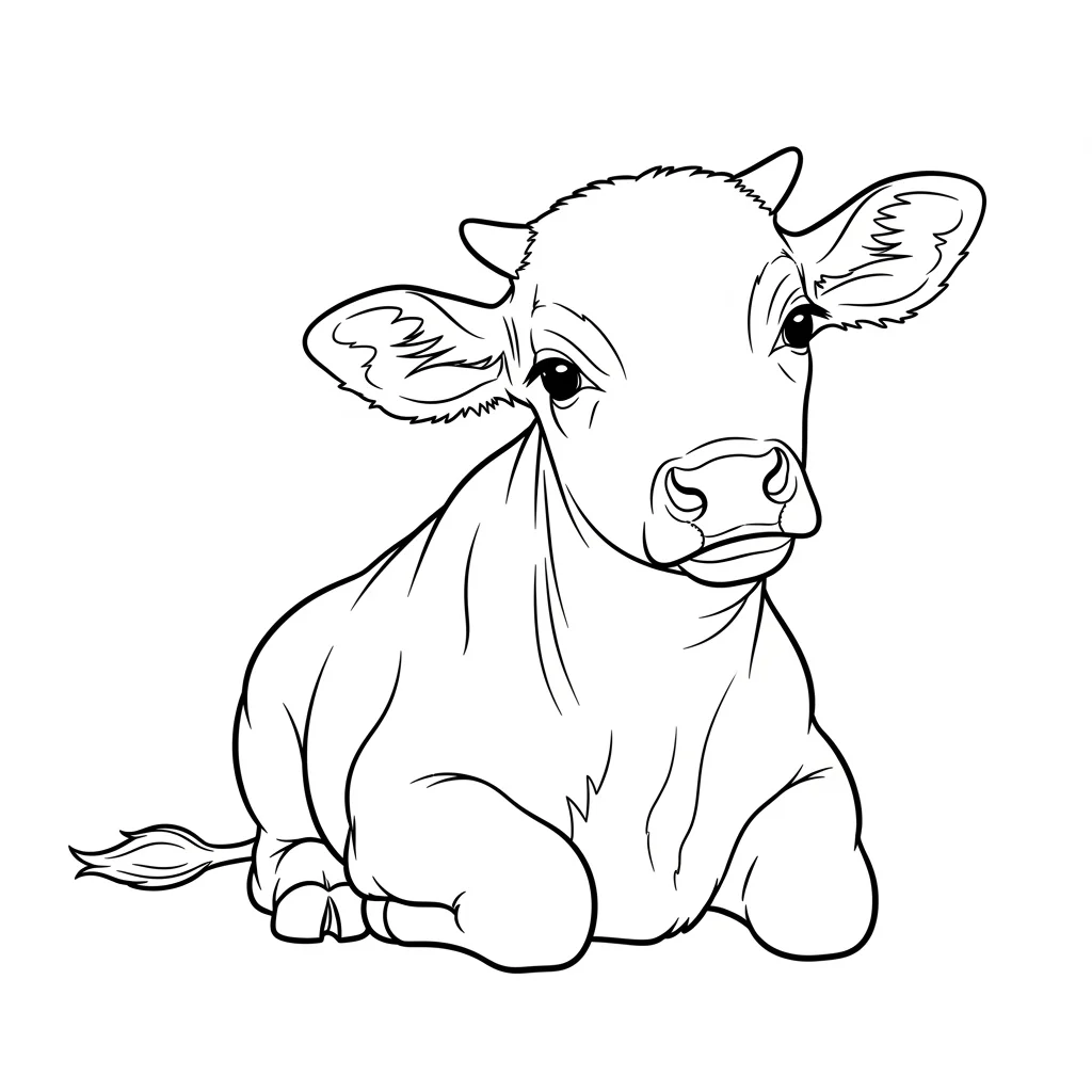 desenho de boi para colorir