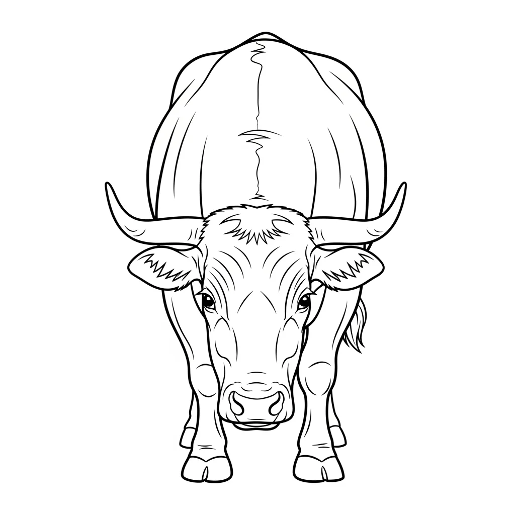 desenho de boi para colorir