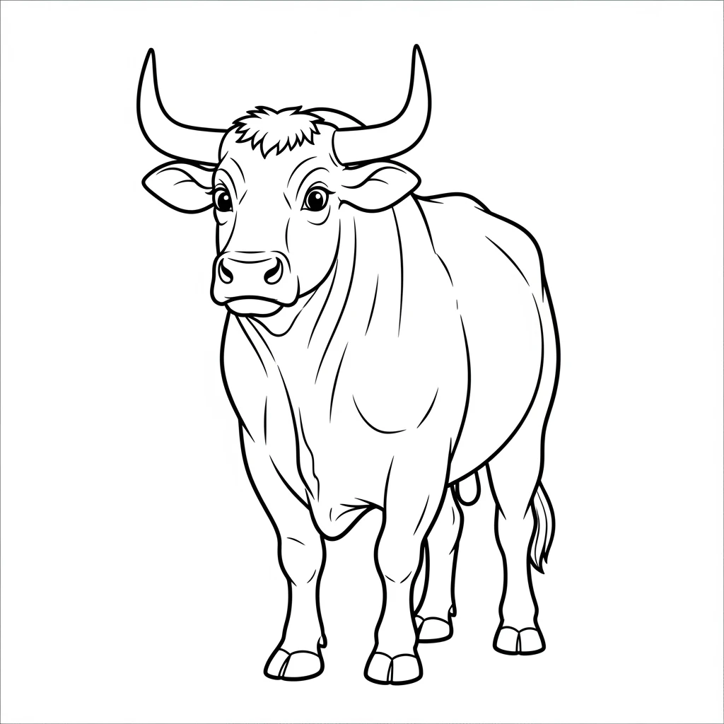 desenho de boi para colorir