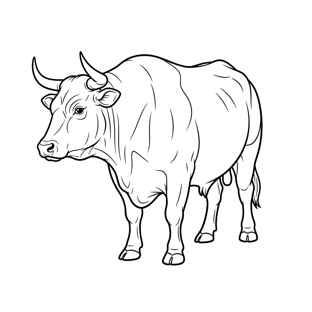 desenho de boi para colorir