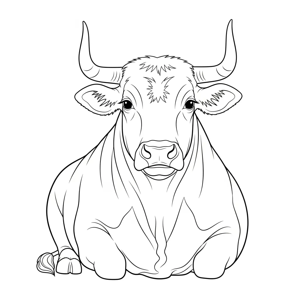 desenho de boi para colorir