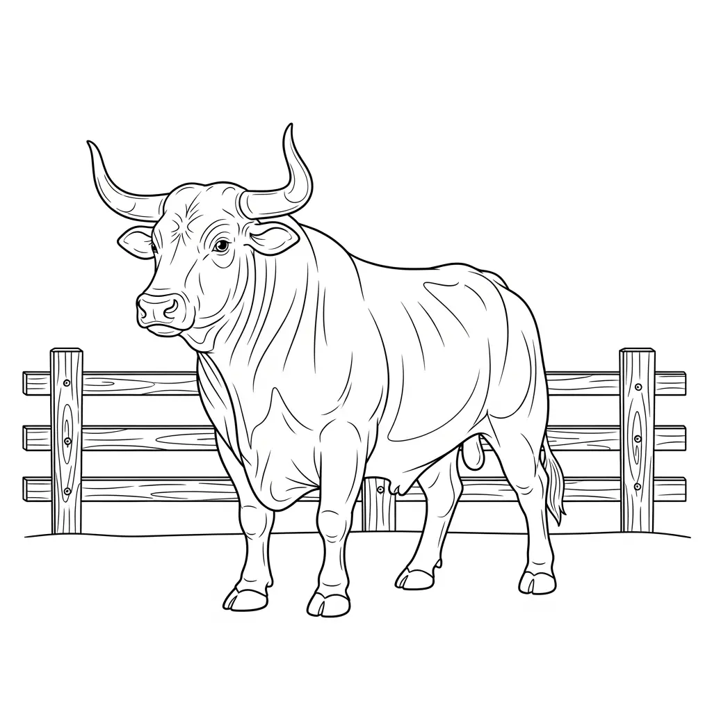 desenho de boi para colorir