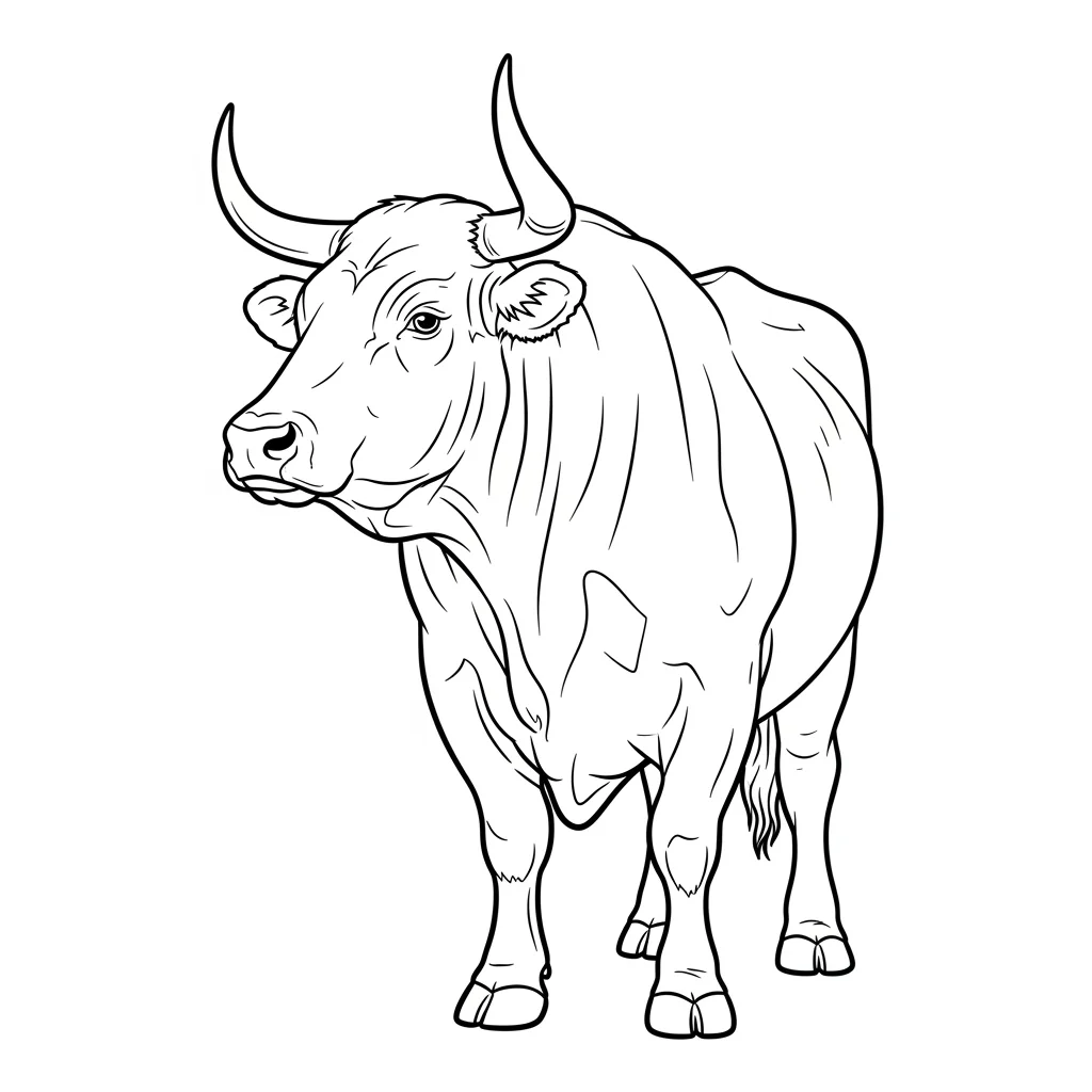 desenho de boi para colorir