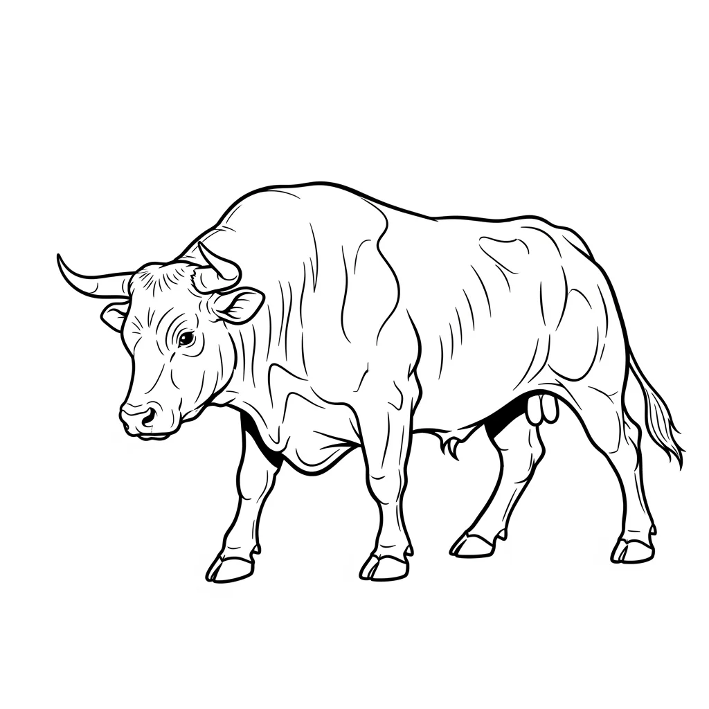 desenho de boi para colorir