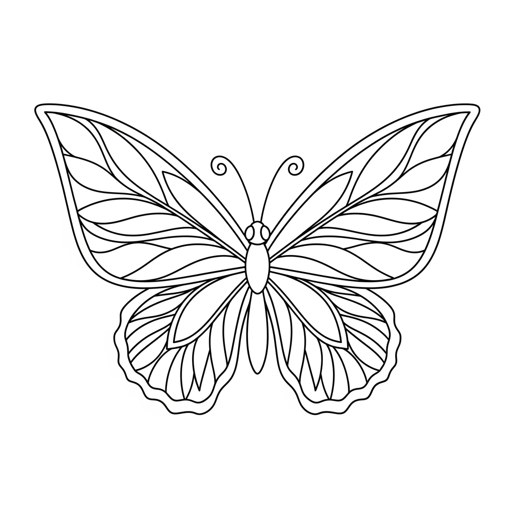 Desenho de Borboleta para Colorir e Imprimir