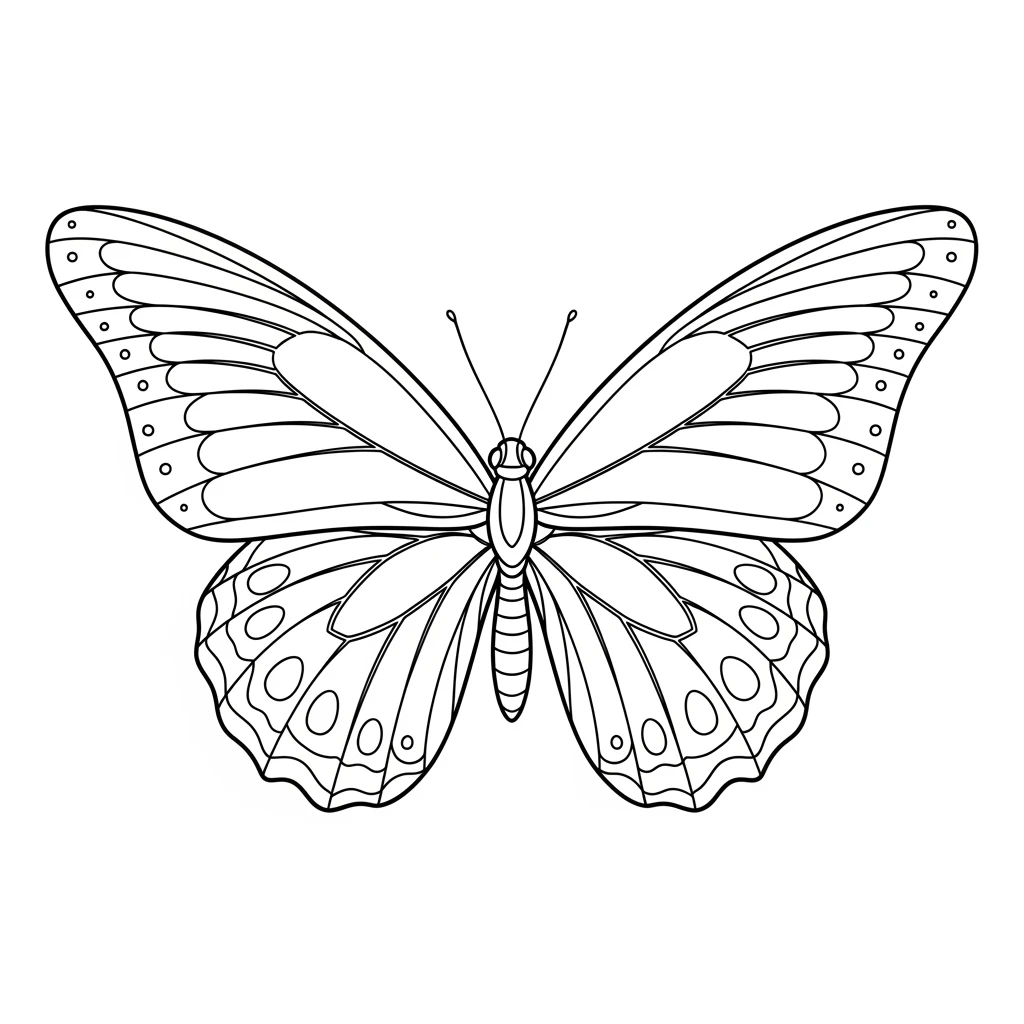 Desenho de Borboleta para Colorir e Imprimir