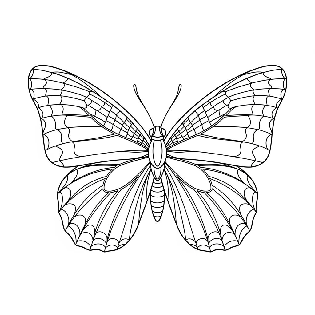 Desenho de Borboleta para Colorir e Imprimir