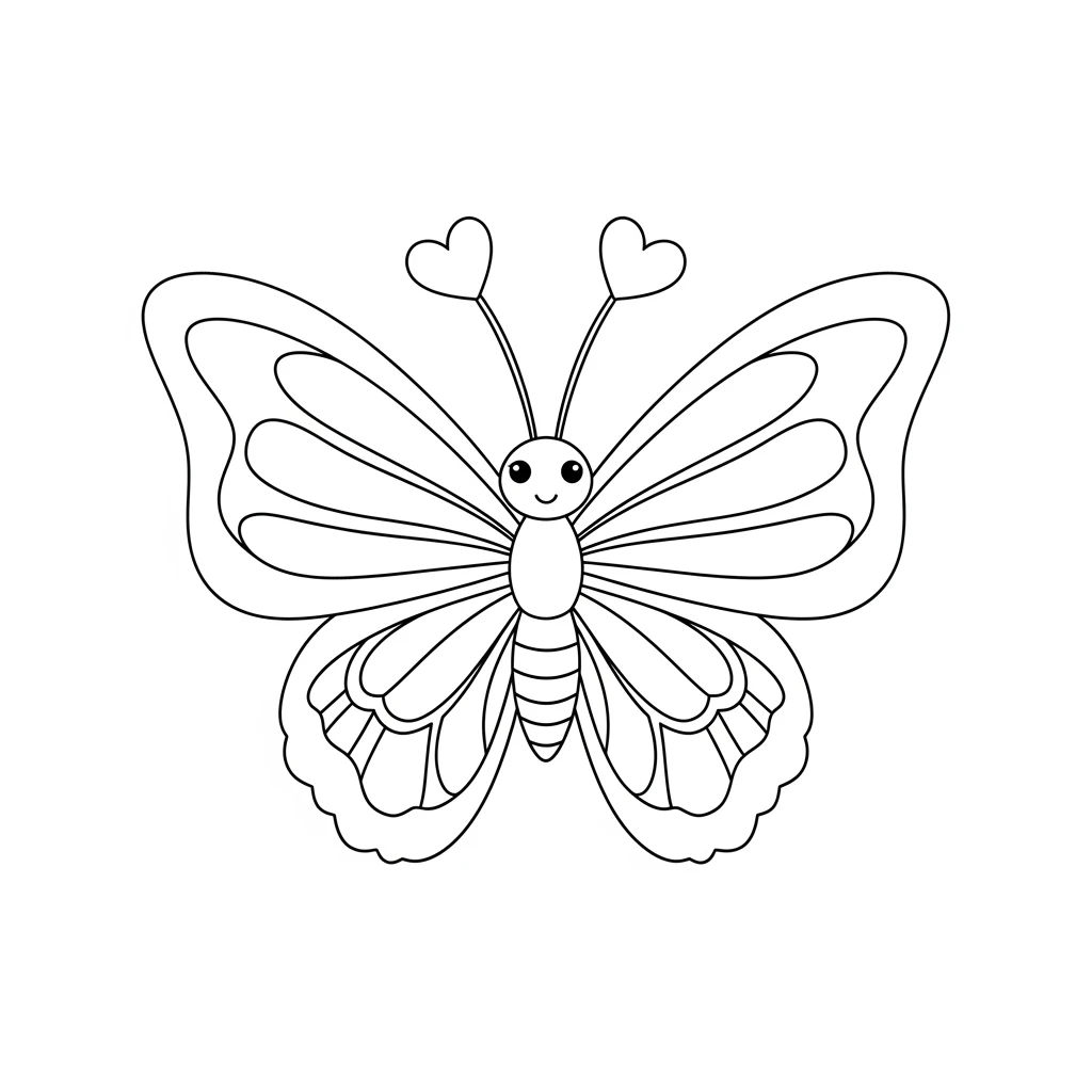 Desenho de Borboleta para Colorir e Imprimir