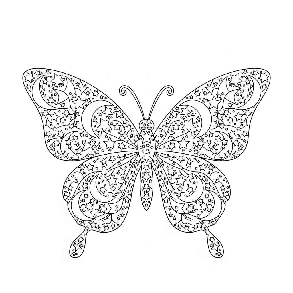 Desenho de Borboleta para Colorir e Imprimir