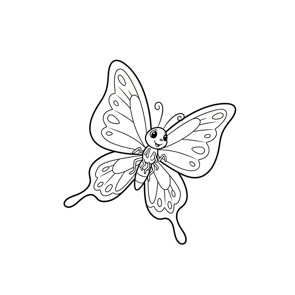 Desenho de Borboleta para Colorir e Imprimir