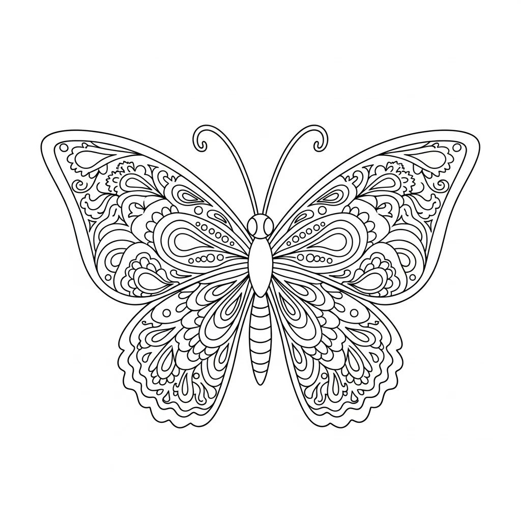 Desenho de Borboleta para Colorir e Imprimir