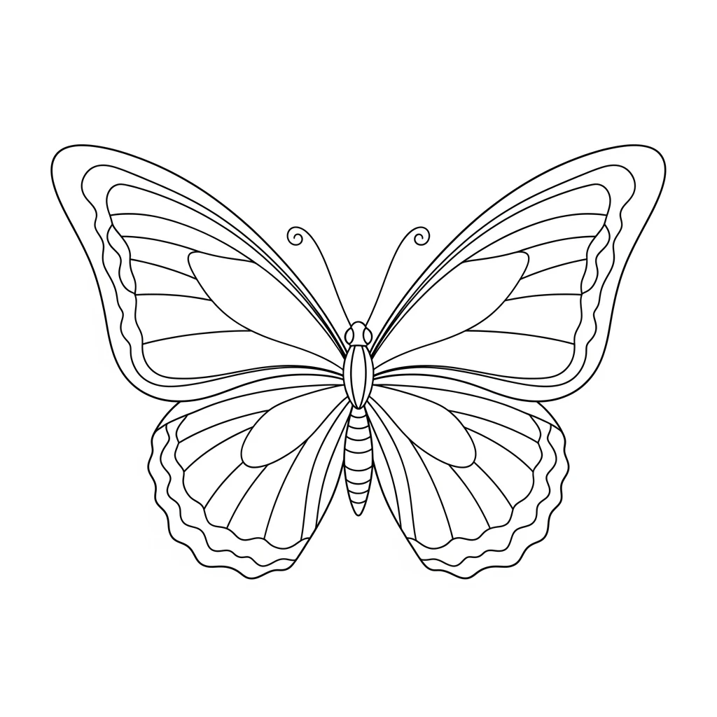 Desenho de Borboleta para Colorir e Imprimir