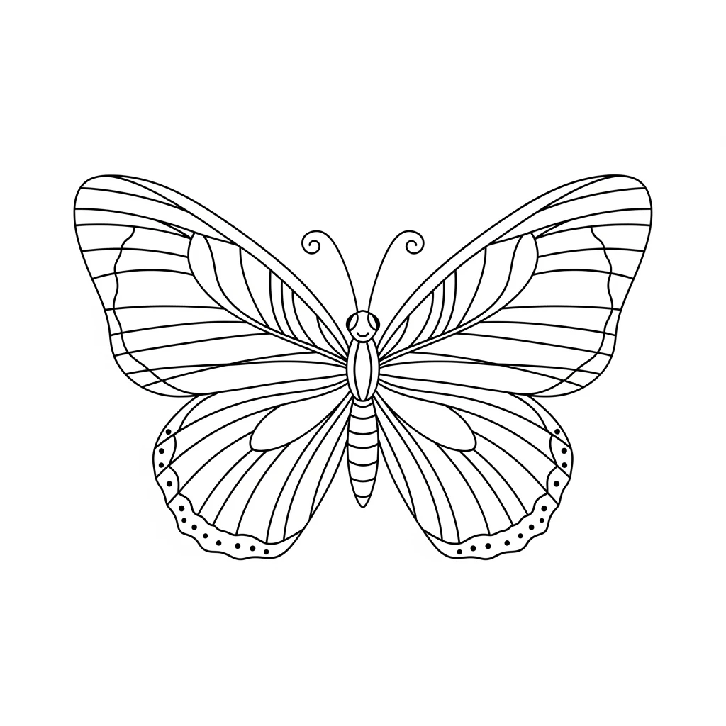 Desenho de Borboleta para Colorir e Imprimir