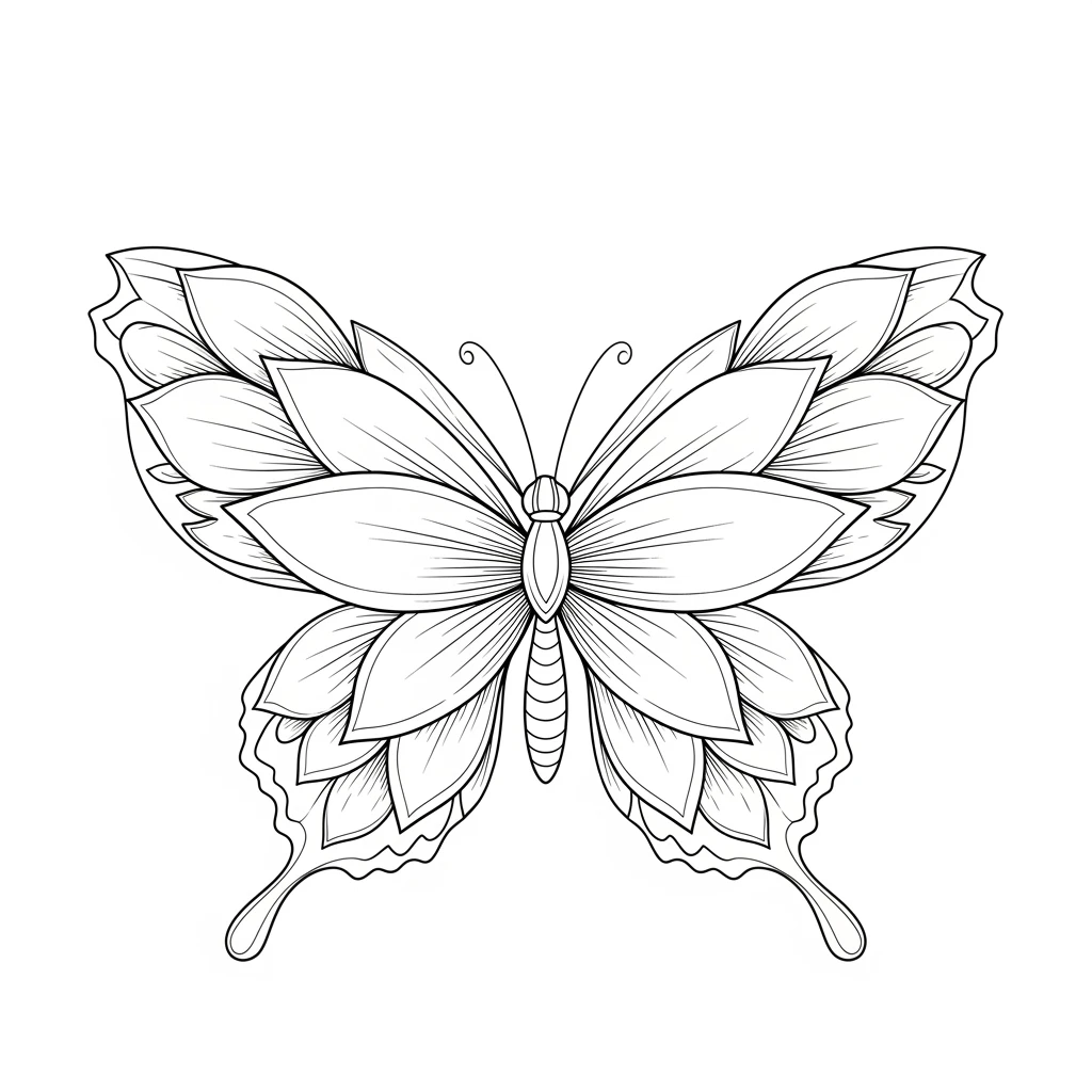 Desenho de Borboleta para Colorir e Imprimir