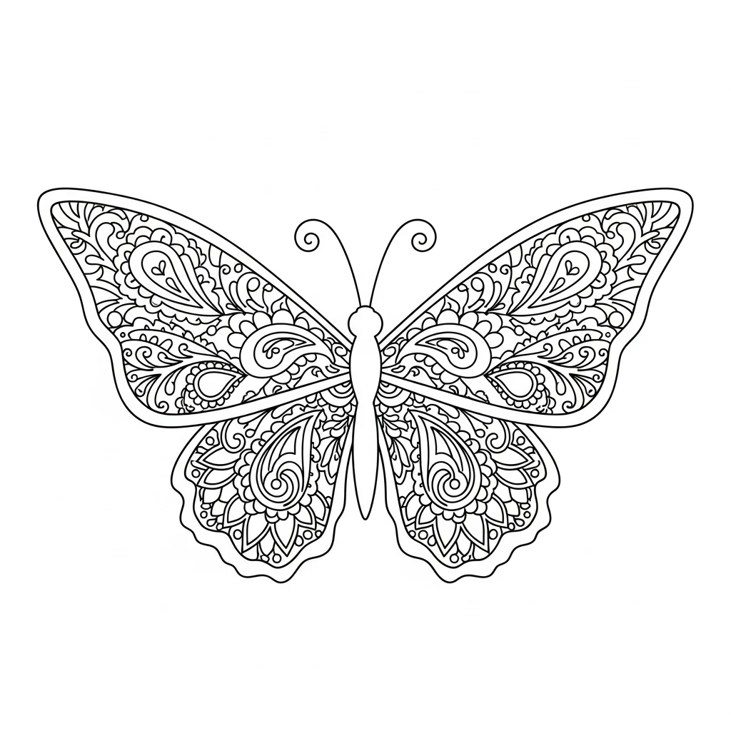 Desenho de Borboleta para Colorir e Imprimir