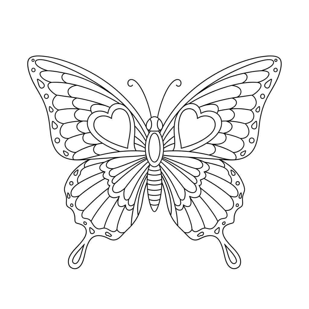Desenho de Borboleta para Colorir e Imprimir
