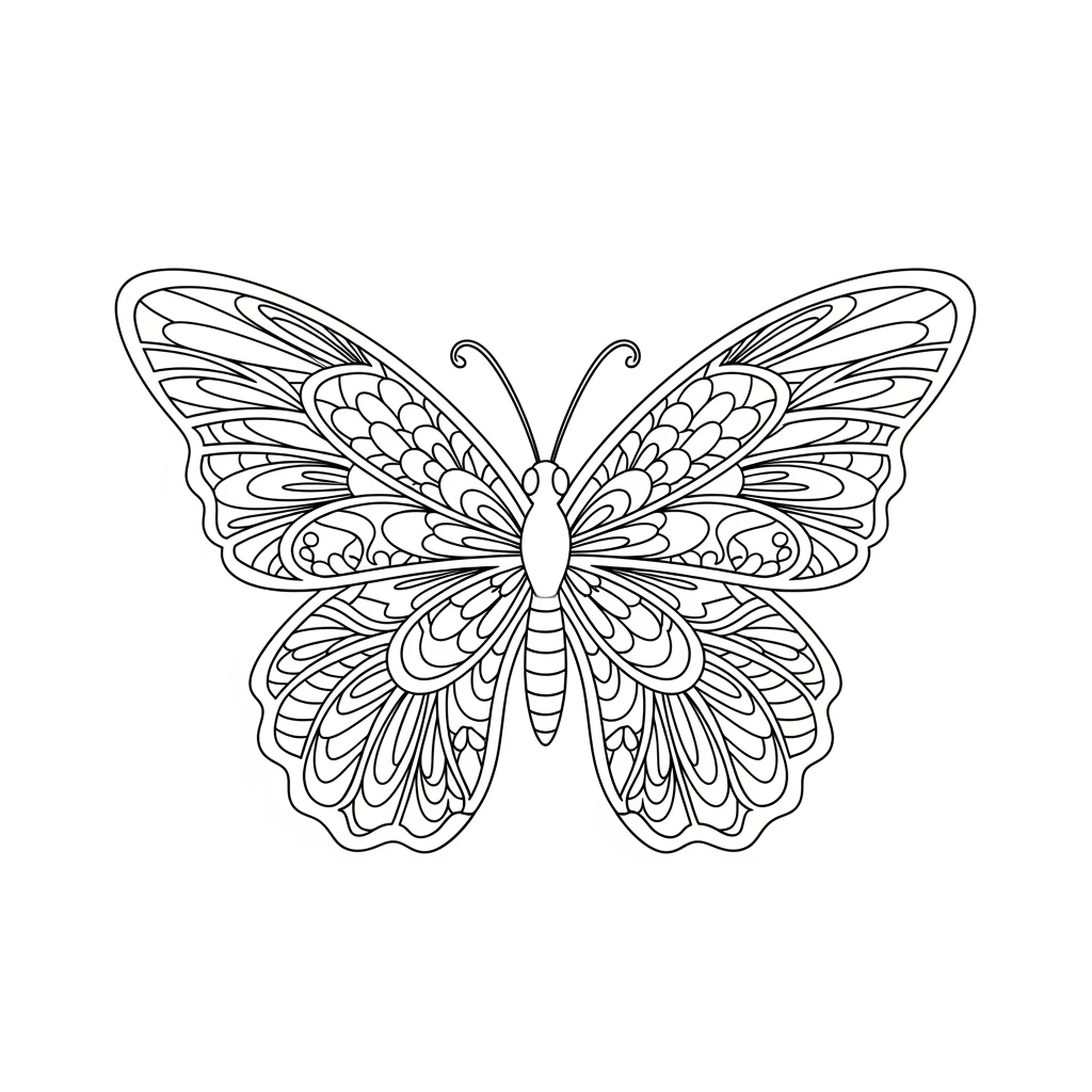 Desenho de Borboleta para Colorir e Imprimir