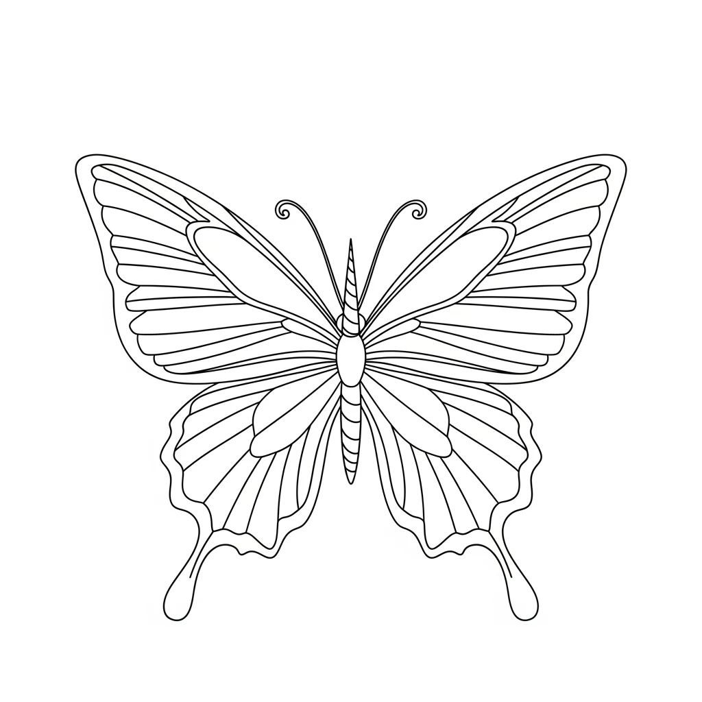 Desenho de Borboleta para Colorir e Imprimir