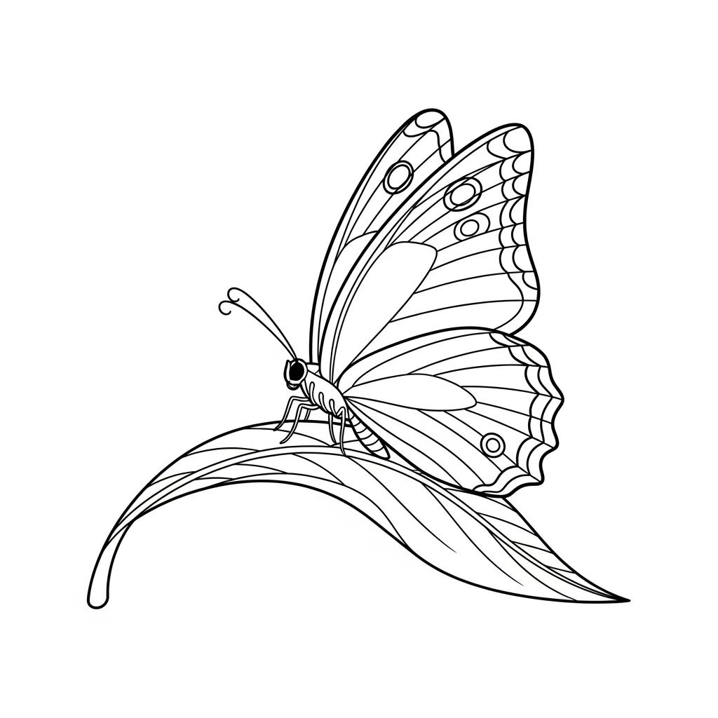 Desenho de Borboleta para Colorir e Imprimir