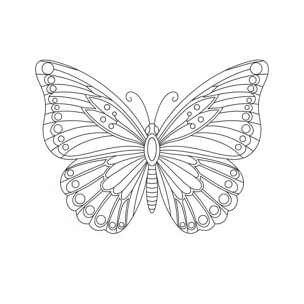 Desenho de Borboleta para Colorir e Imprimir
