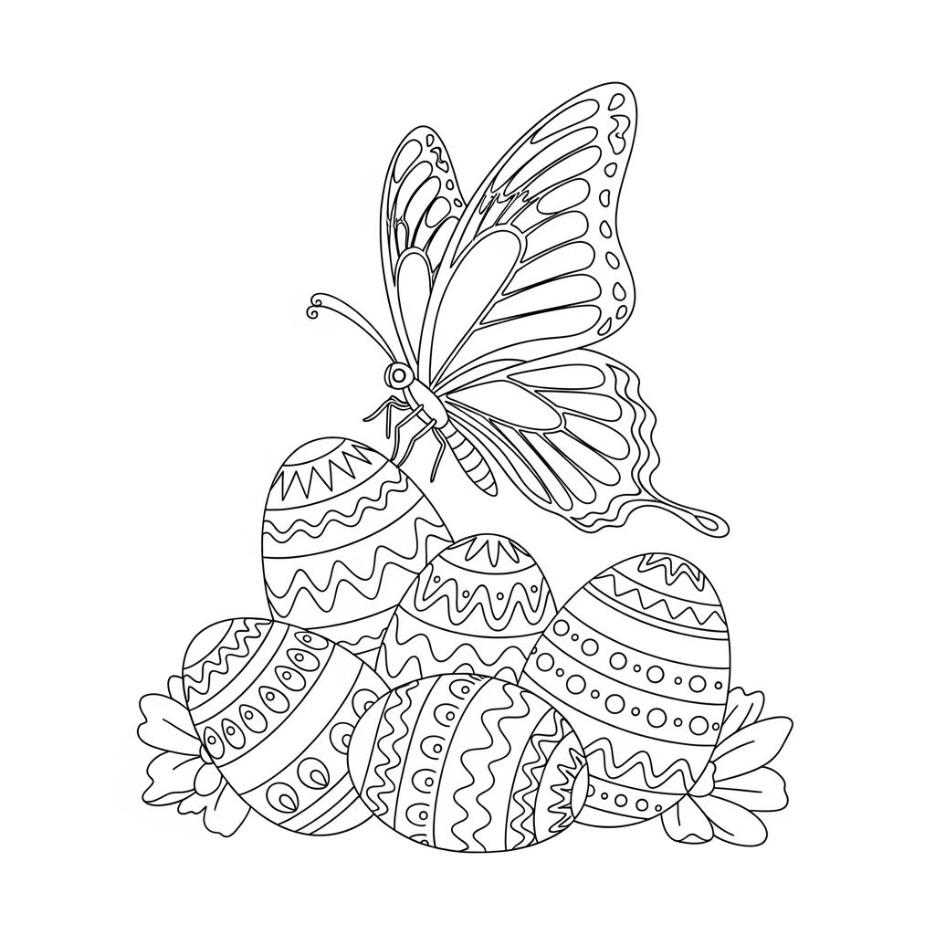 Desenho de Borboleta para Colorir e Imprimir